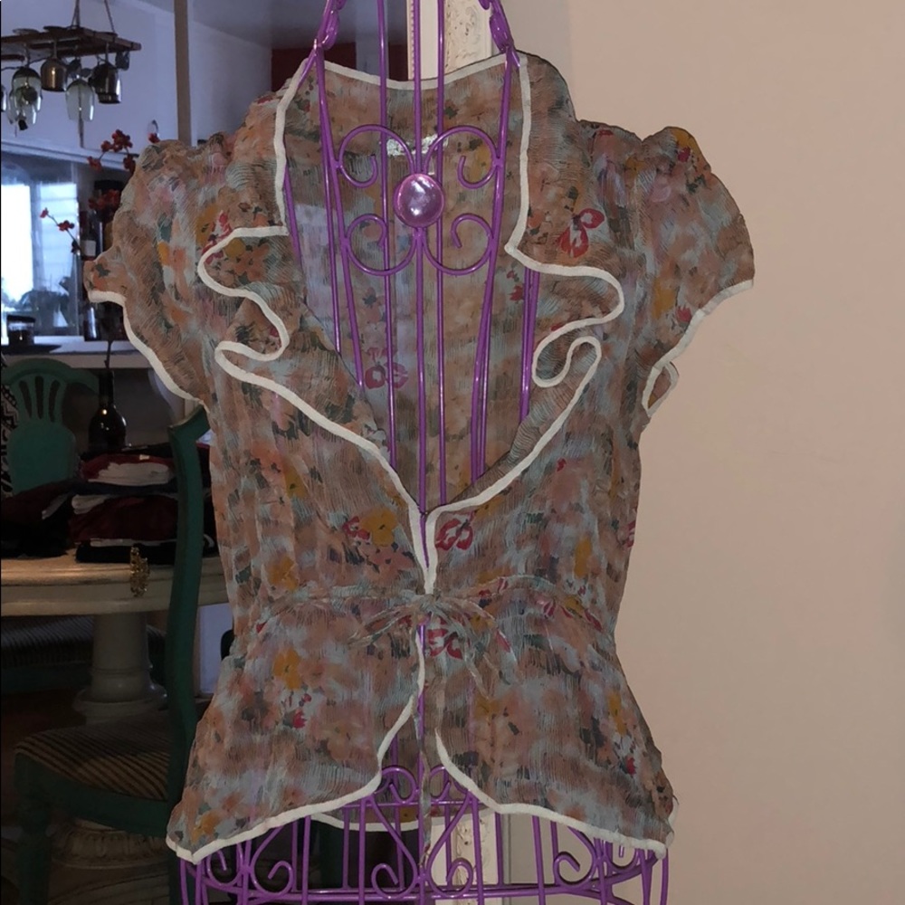 LAST CALL 9/11/22 - Kimchi Blue Sheer Deep V neck top